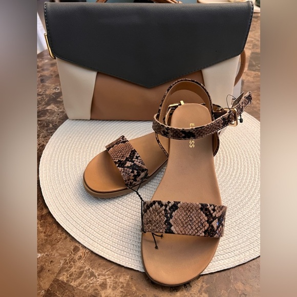 Express Snakeskin “New” sandals size 5 🖤🤎 - Picture 4 of 13